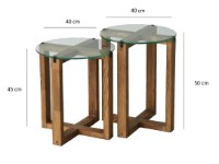 Журнальный столик Trendy Amalfi Walnut 50x40x40cm GTR001614 2pcs фото №4 — интернет-магазин Desire.md