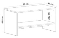 Журнальный столик Trendy Apollon White/Sapphire Oak 90x46.8x45cm GTR006105 фото №4 — интернет-магазин Desire.md