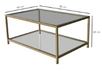 Журнальный столик Trendy Astro Gold 90x60x40cm GTR000843 фото №3 — интернет-магазин Desire.md