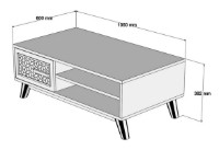 Măsuţă cafea Trendy Ayla Walnut 105x60x38cm GTR000645 imaginea #4 — magazin online Desire.md