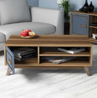 Журнальный столик Trendy Ayla Walnut/Blue 105x60x38cm GTR000646 фото №2 — интернет-магазин Desire.md