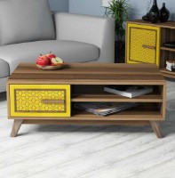 Журнальный столик Trendy Ayla Walnut/Yellow 105x60x38cm GTR000649