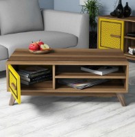 Журнальный столик Trendy Ayla Walnut/Yellow 105x60x38cm GTR000649 фото №2 — интернет-магазин Desire.md
