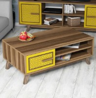 Журнальный столик Trendy Ayla Walnut/Yellow 105x60x38cm GTR000649 фото №3 — интернет-магазин Desire.md