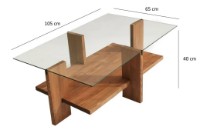 Журнальный столик Trendy Babilonul Wood 105x65x40cm GTR000848 фото №3 — интернет-магазин Desire.md