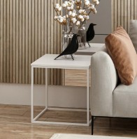 Журнальный столик Trendy Basak White/Black 52x50x50cm GTR004058 фото №3 — интернет-магазин Desire.md