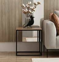 Журнальный столик Trendy Basak Walnut/Black 52x50x50cm GTR004057 фото №2 — интернет-магазин Desire.md