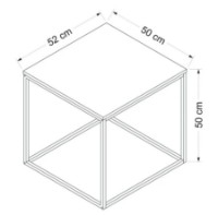 Журнальный столик Trendy Basak Anthracit/Black 52x50x50cm GTR003721 фото №4 — интернет-магазин Desire.md