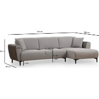 Угловой диван Trendy Aren Grey R 260x150x85cm GTR003395 фото №8 — интернет-магазин Desire.md