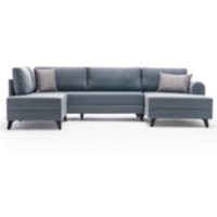 Угловой диван Trendy Belen Blue 300x202x78cm GTR003432 фото №8 — интернет-магазин Desire.md