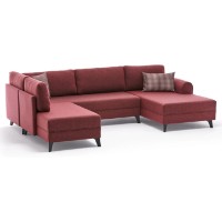 Угловой диван Trendy Belen Claret Red 300x202x78cm GTR003434 фото №4 — интернет-магазин Desire.md