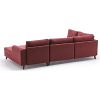 Угловой диван Trendy Belen Claret Red 300x202x78cm GTR003434 фото №8 — интернет-магазин Desire.md
