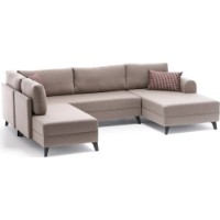 Угловой диван Trendy Belen Cream 300x202x78cm GTR003435 фото №6 — интернет-магазин Desire.md