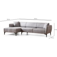 Угловой диван Trendy Belissimo Grey L 270x140x67cm GTR003458 фото №5 — интернет-магазин Desire.md