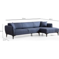 Угловой диван Trendy Belissimo Blue R 270x140x67cm GTR003534 фото №8 — интернет-магазин Desire.md