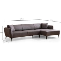 Угловой диван Trendy Belissimo Dark Grey R 270x140x67cm GTR003535 фото №5 — интернет-магазин Desire.md