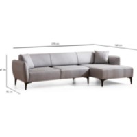 Угловой диван Trendy Belissimo Grey R 270x140x67cm GTR003536 фото №5 — интернет-магазин Desire.md