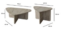 Журнальный столик Trendy Ballare Travertin 90x90x40cm GTR006185 2pcs фото №3 — интернет-магазин Desire.md