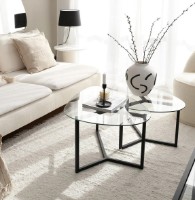 Журнальный столик Trendy Bellisimo Black 82x58x40cm GTR000867 2pcs