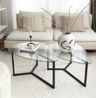 Журнальный столик Trendy Bellisimo Black 82x58x40cm GTR000867 2pcs фото №2 — интернет-магазин Desire.md