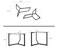 Журнальный столик Trendy Bellisimo Black 82x58x40cm GTR000867 2pcs фото №3 — интернет-магазин Desire.md