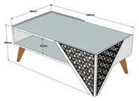 Журнальный столик Trendy Beril Walnut 105x58.2x40cm GTR000643 фото №4 — интернет-магазин Desire.md