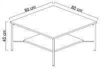 Журнальный столик Trendy Black Line Anthracit/Black 90x40x60cm GTR006159 фото №3 — интернет-магазин Desire.md