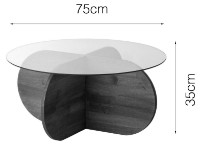 Журнальный столик Trendy Bubble Oak 75x75x35cm GTR000822 фото №3 — интернет-магазин Desire.md