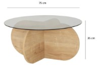 Журнальный столик Trendy Bubble Sapphire Oak 75x75x35cm GTR000760 фото №3 — интернет-магазин Desire.md