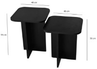 Журнальный столик Trendy Blues Black 55x40x40cm GTR006488 2pcs фото №2 — интернет-магазин Desire.md