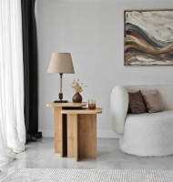 Журнальный столик Trendy Blues Oak 55x40x40cm GTR006487 2pcs фото №2 — интернет-магазин Desire.md