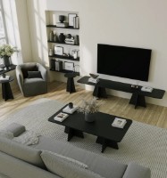 Журнальный столик Trendy Ciuperca Black 120x60x50cm GTR000910 4pcs фото №2 — интернет-магазин Desire.md