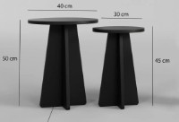 Журнальный столик Trendy Ciuperca Black 50x40x40cm GTR000752 2pcs фото №4 — интернет-магазин Desire.md