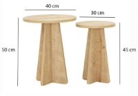 Журнальный столик Trendy Ciuperca Sapphire Oak 50x40x40cm GTR001611 2pcs фото №3 — интернет-магазин Desire.md