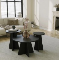 Журнальный столик Trendy Ciuperca Black 60x60x50cm GTR000802 3pcs