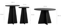 Журнальный столик Trendy Ciuperca Black 60x60x50cm GTR000802 3pcs фото №3 — интернет-магазин Desire.md