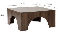 Măsuţă cafea Trendy Collesium Walnut 80x80x37cm GTR000856 imaginea #3 — magazin online Desire.md
