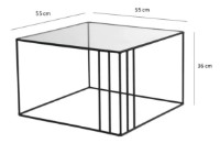 Măsuţă cafea Trendy Contur Black 50x50x36cm GTR000816 imaginea #4 — magazin online Desire.md