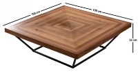 Журнальный столик Trendy Cora Walnut/Black 100x32x100cm GTR006174 фото №3 — интернет-магазин Desire.md