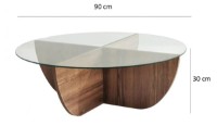 Măsuţă cafea Trendy Crin Walnut 90x90x30cm GTR000777 imaginea #3 — magazin online Desire.md