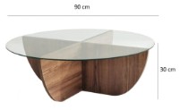 Журнальный столик Trendy Crin Walnut 90x90x30cm GTR000845 фото №3 — интернет-магазин Desire.md