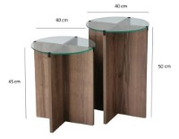 Журнальный столик Trendy Crin Walnut 50x40x40cm GTR001612 2pcs фото №3 — интернет-магазин Desire.md