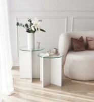 Журнальный столик Trendy Crin White 50x40x40cm GTR001613 2pcs