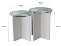 Журнальный столик Trendy Crin White 50x40x40cm GTR001613 2pcs фото №3 — интернет-магазин Desire.md