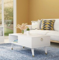 Măsuţă cafea Trendy Delux White/Gold 90x42x45cm GTR006110