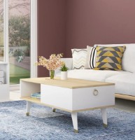 Журнальный столик Trendy Delux White/White Sapphire/Gold 90x42x45cm GTR006109