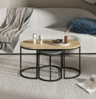 Журнальный столик Trendy Dena Oak/Anthracit/Black 90x45x45cm GTR003965