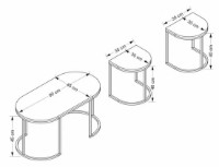 Журнальный столик Trendy Dena Oak/Anthracit/Black 90x45x45cm GTR003965 фото №5 — интернет-магазин Desire.md