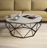 Журнальный столик Trendy Diamant Cream/Black 90x90x38cm GTR000674