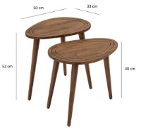 Журнальный столик Trendy Dulce Walnut 52x50x33cm GTR001616 2pcs фото №3 — интернет-магазин Desire.md
